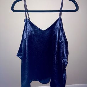 Dark Blue Silky Shirt